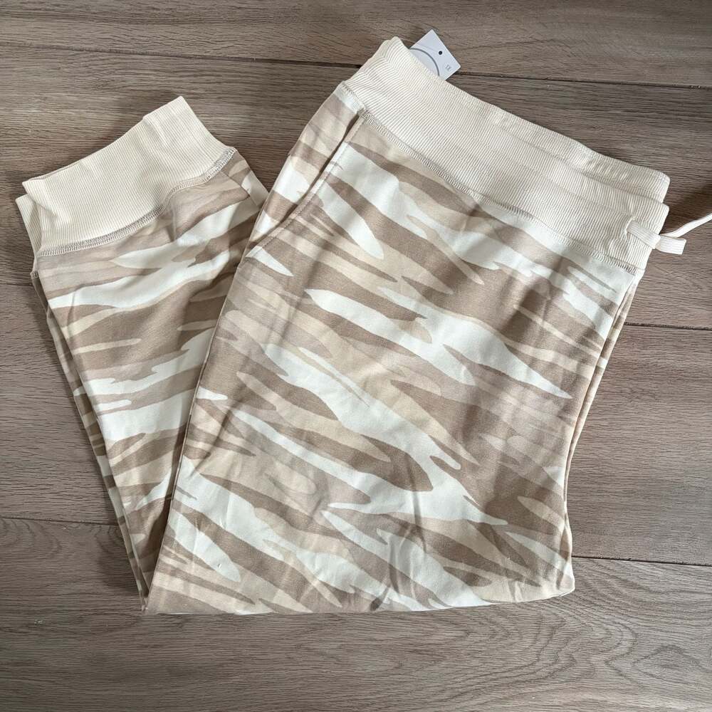 Jockey Cozy Cropped Jogger Sweatpants Neutral Camo 1X